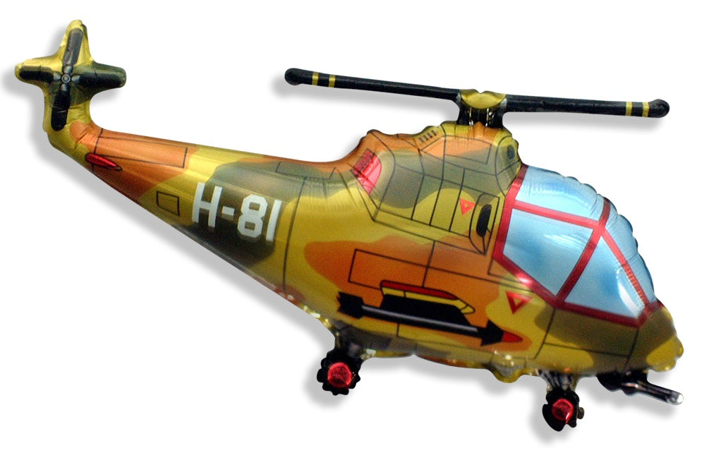 Helikopteri maastokuvio muotofoliopallo 5 kpl/pkt