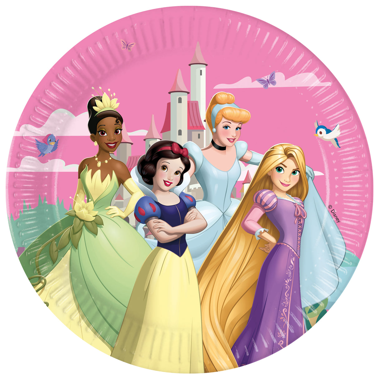 Disney Prinsessat juhlahetki suuri pahvilautanen 23 cm 8 kpl/pkt