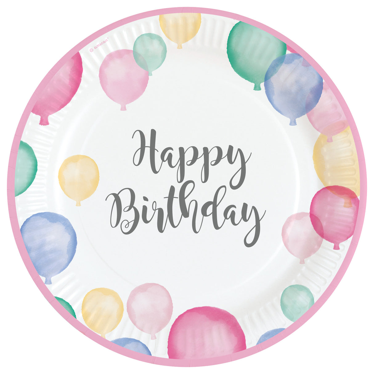 Happy Birthday ilmapallot suuri pahvilautanen 8 kpl/pkt