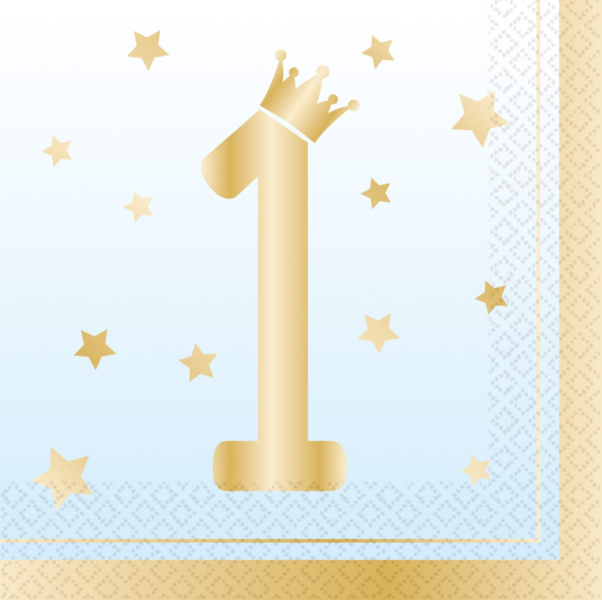 1-vuotisjuhlat suuri lautasliina vaaleansininen 16 kpl/pkt