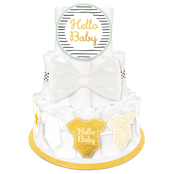 Hello Baby vaippakakku koristelusetti