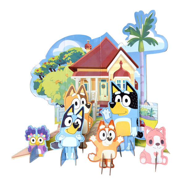 Bluey pöytäkoristesetti, 7 osaa