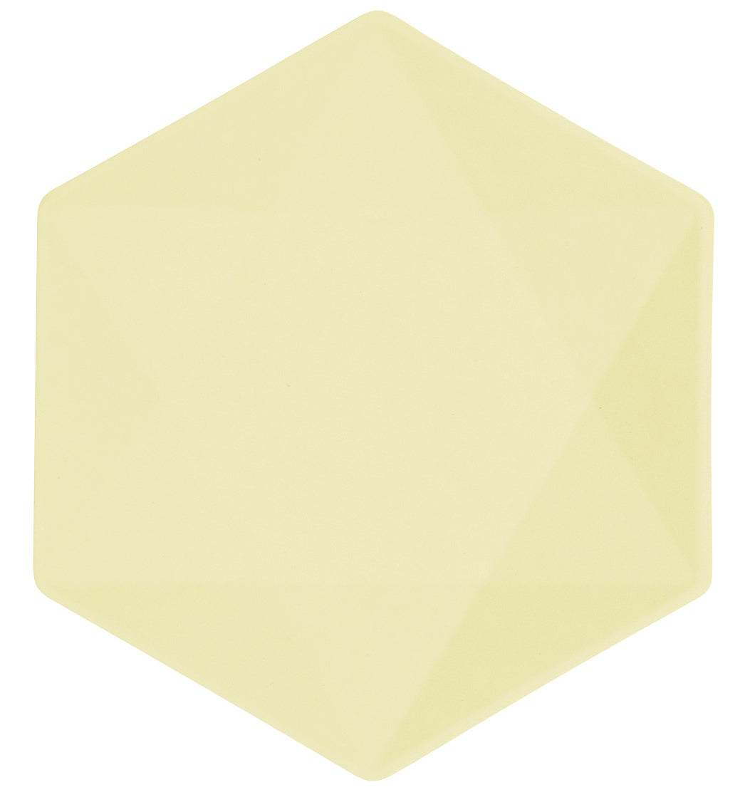 Vert Decor kuusikulmainen keskikokoinen lautanen keltainen 6 kpl/pkt