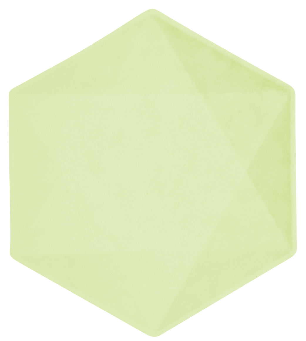 Vert Decor kuusikulmainen keskikokoinen lautanen vaaleanvihreä 6 kpl/pkt