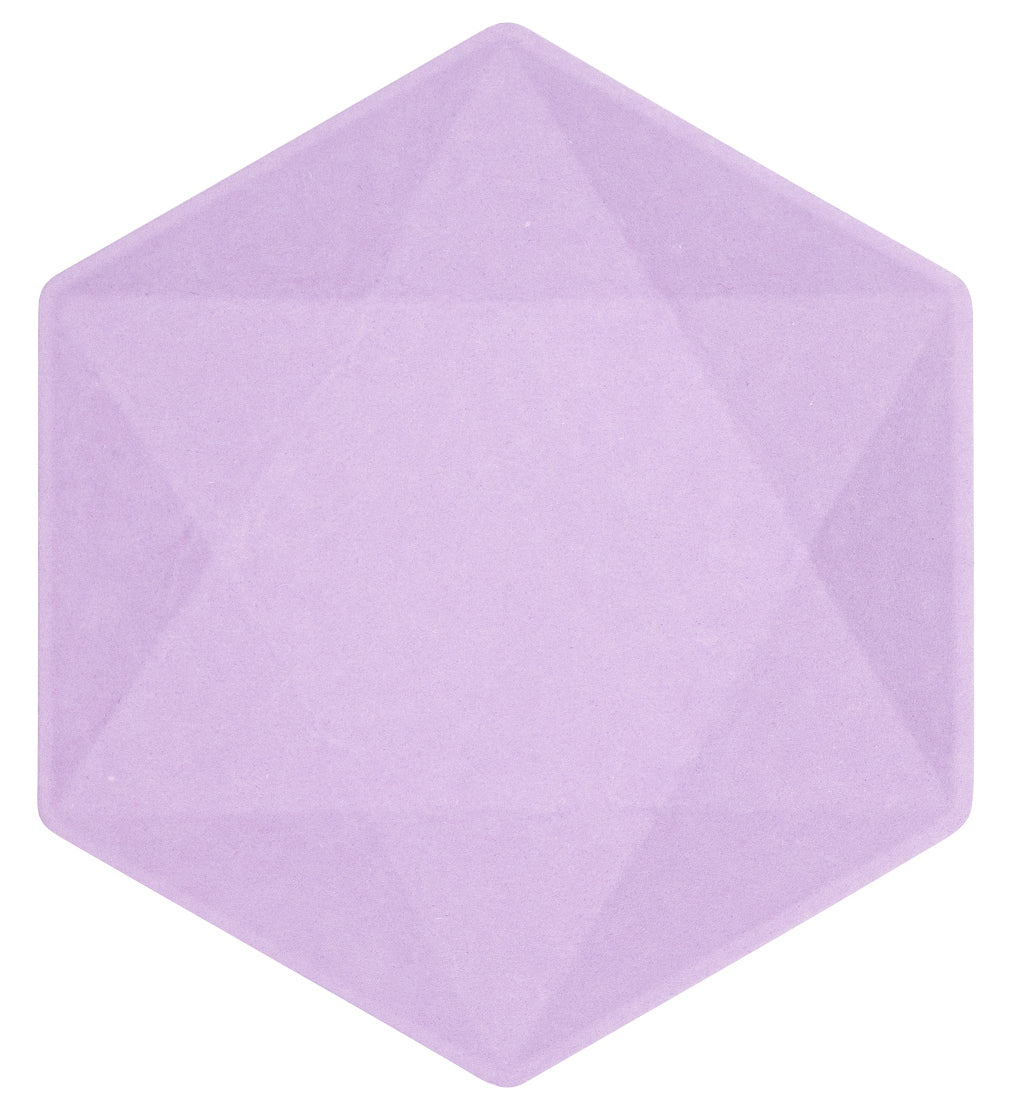 Vert Decor kuusikulmainen keskikokoinen lautanen laventeli 6 kpl/pkt