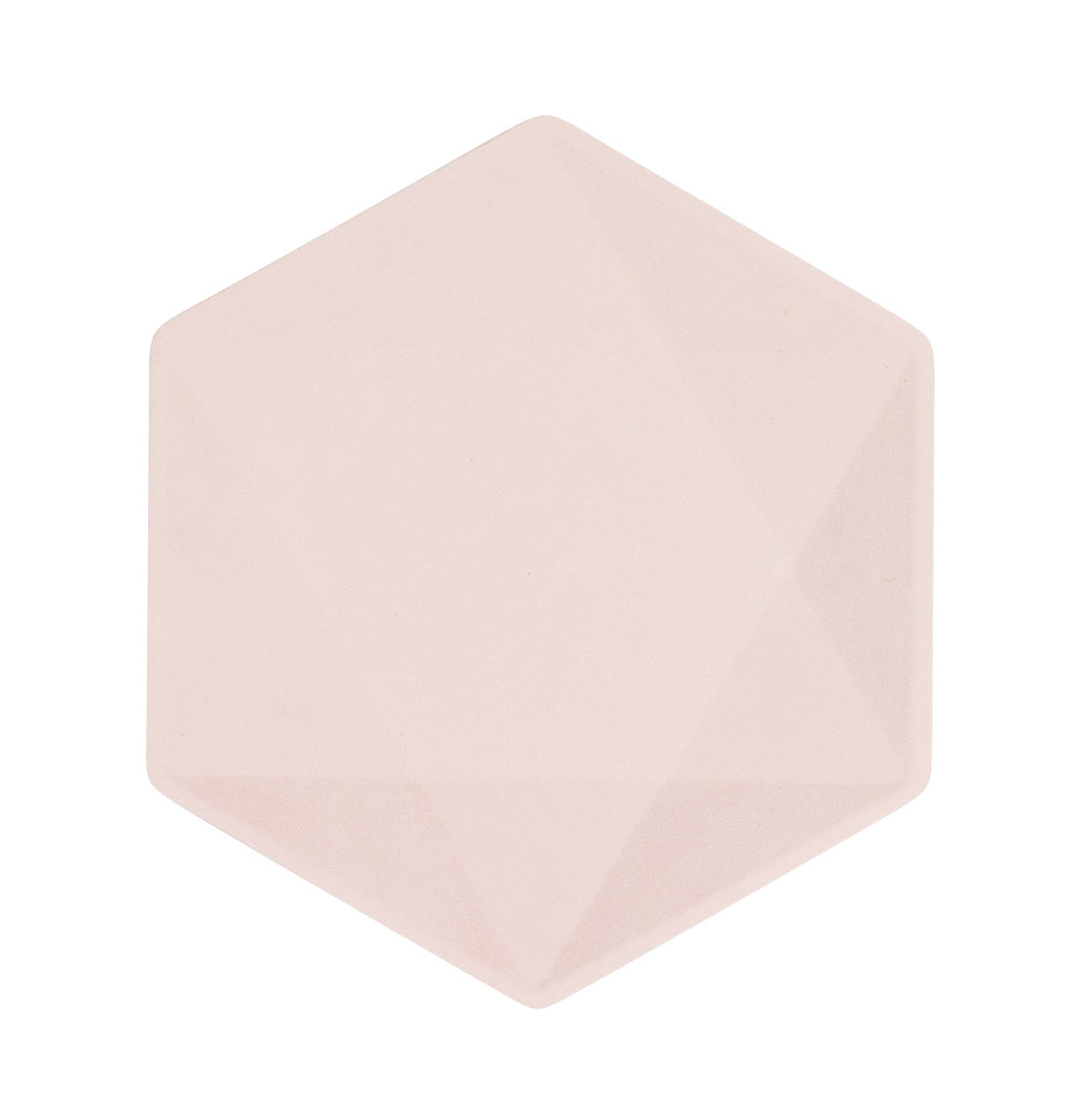 Vert Decor kuusikulmainen pieni lautanen vaaleanpunainen 6 kpl/pkt