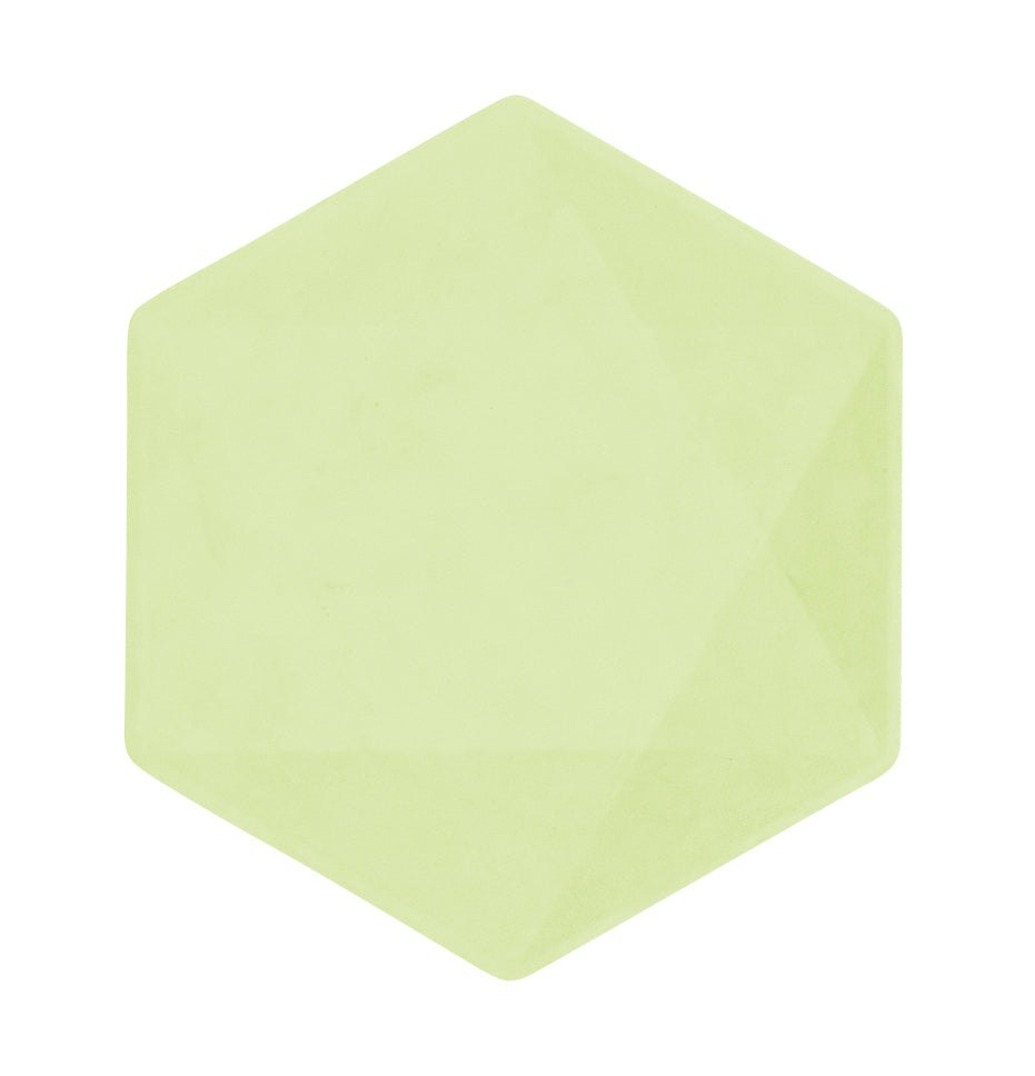 Vert Decor kuusikulmainen pieni lautanen vaaleanvihreä 6 kpl/pkt