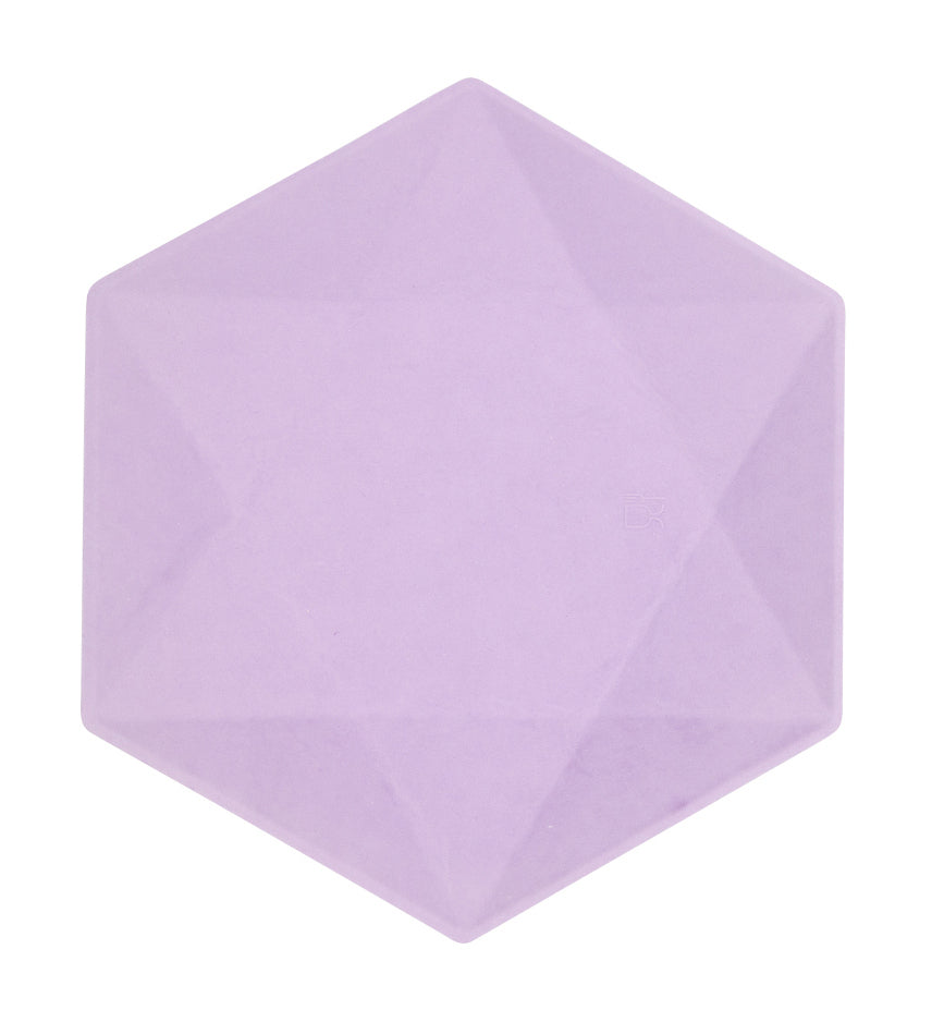 Vert Decor kuusikulmainen pieni lautanen laventeli 6 kpl/pkt