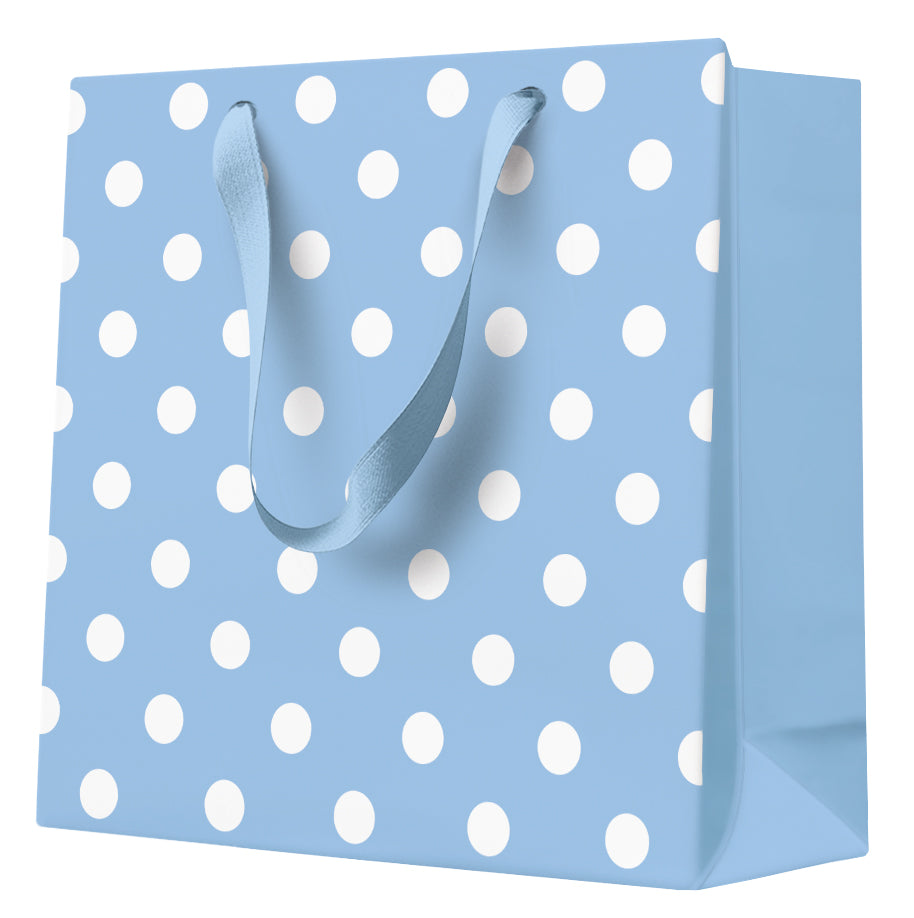 Lahjakassi pilkut S vaaleansininen 17x17x6 cm 1 kpl/pkt