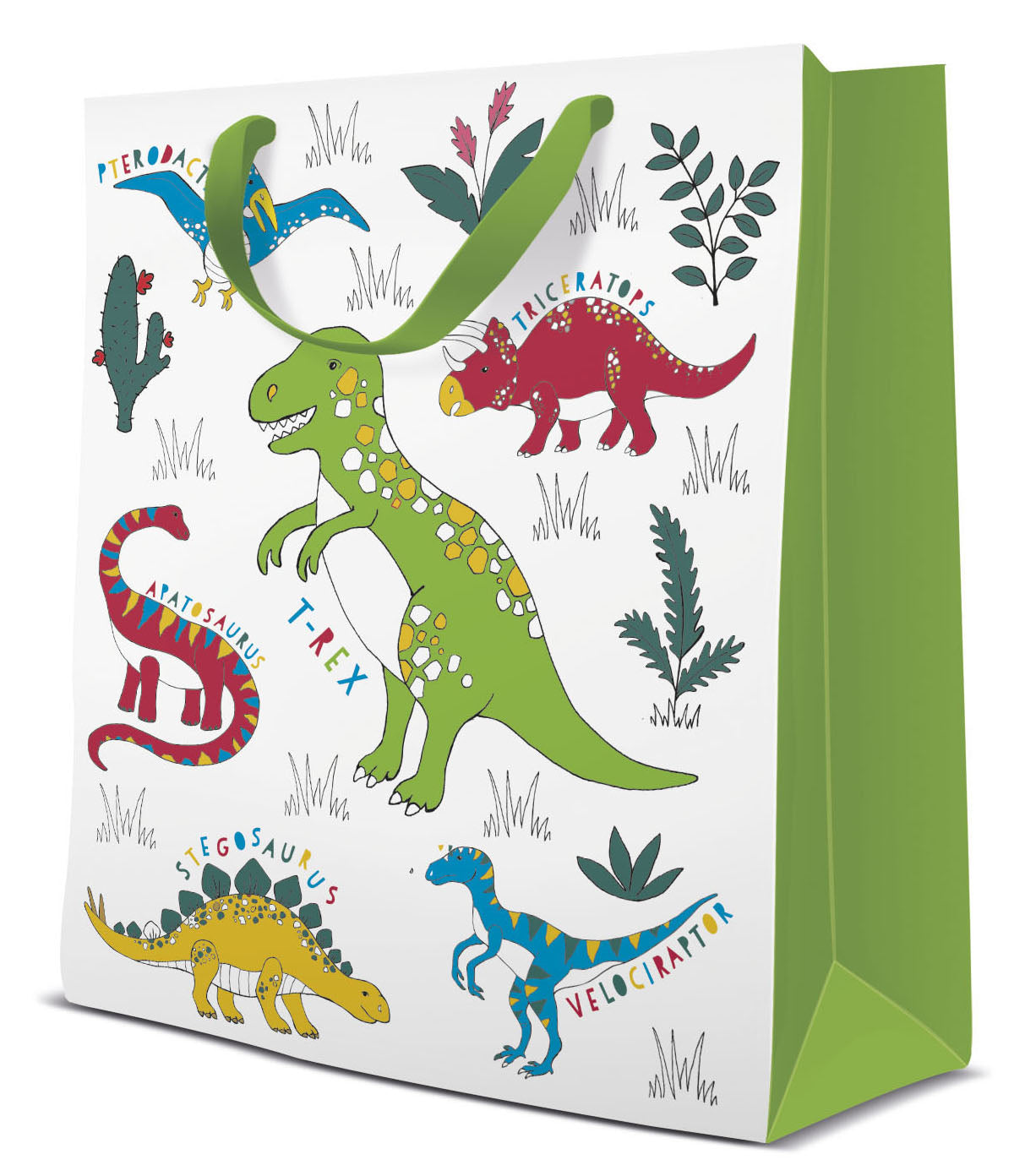 Lahjakassi dinosaurus M 20 x 25 cm x 10 cm 1 kpl/pkt