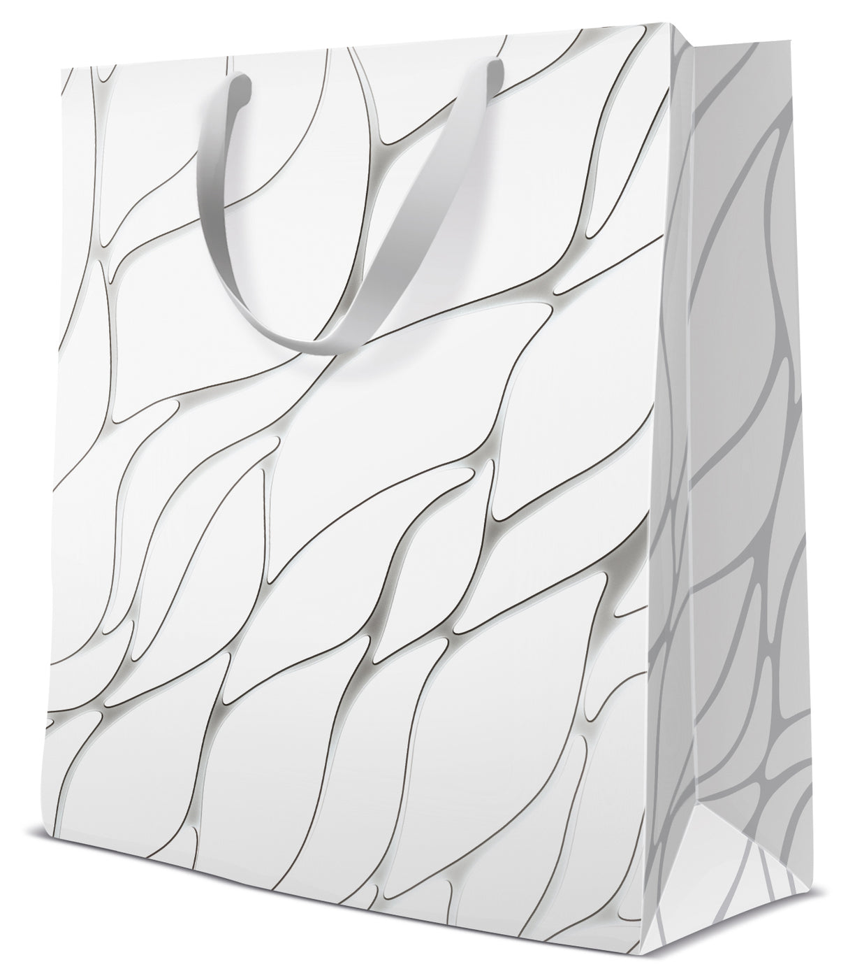 Lahjakassi aallot premium valkoinen L 26 x 33 x 13 cm 1 kpl/pkt