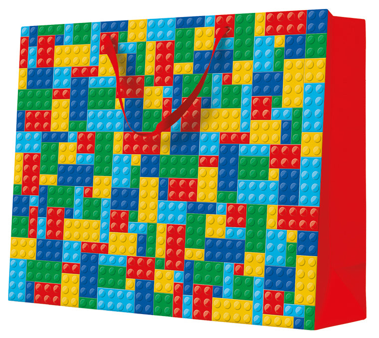 Lahjakassi värikkäät palikat Maxi 54 x 44 x 16 cm 1 kpl/pkt
