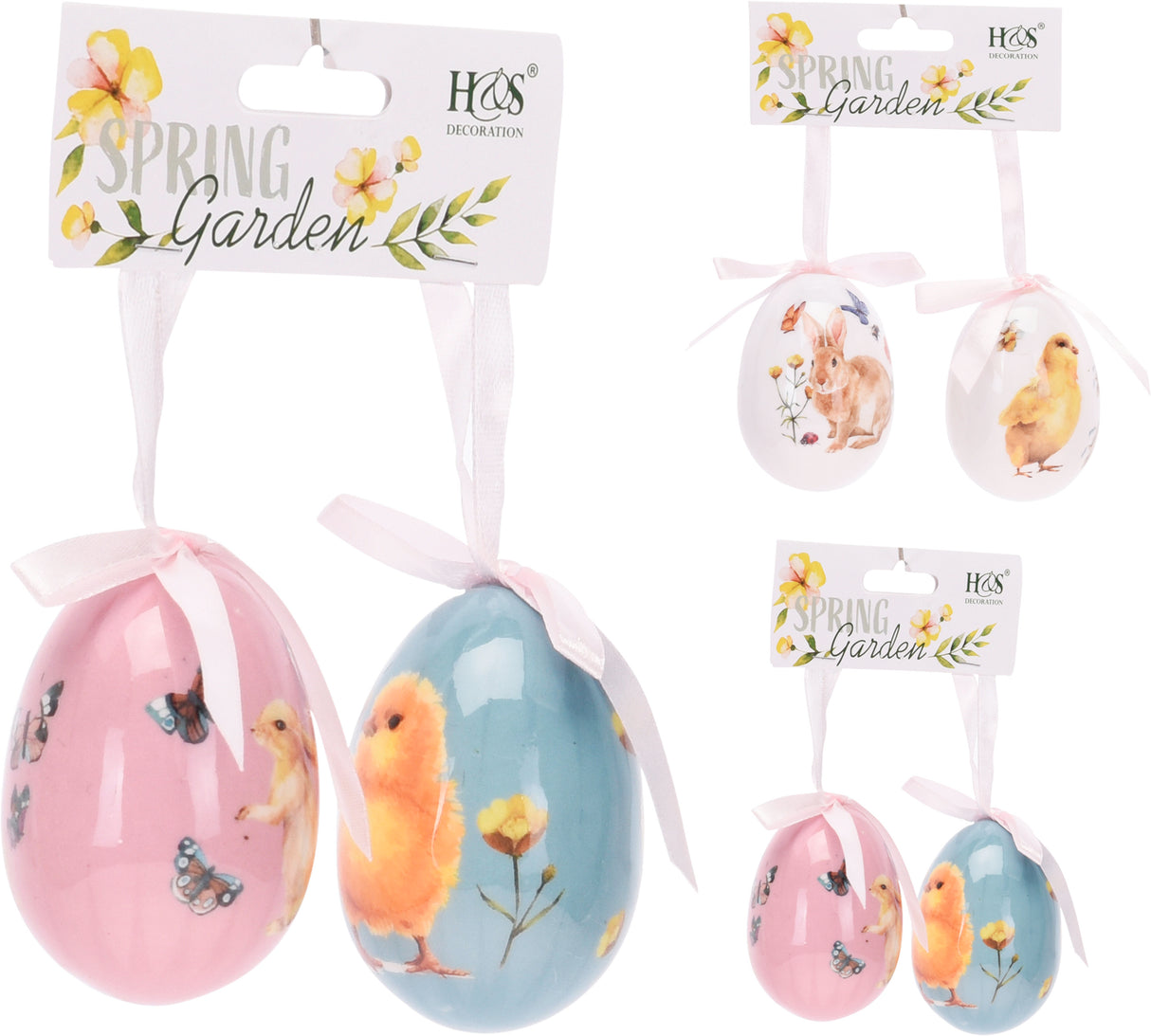 Pääsiäismunakoriste ripustettava 2 kpl/pkt (lajitelmatuote)