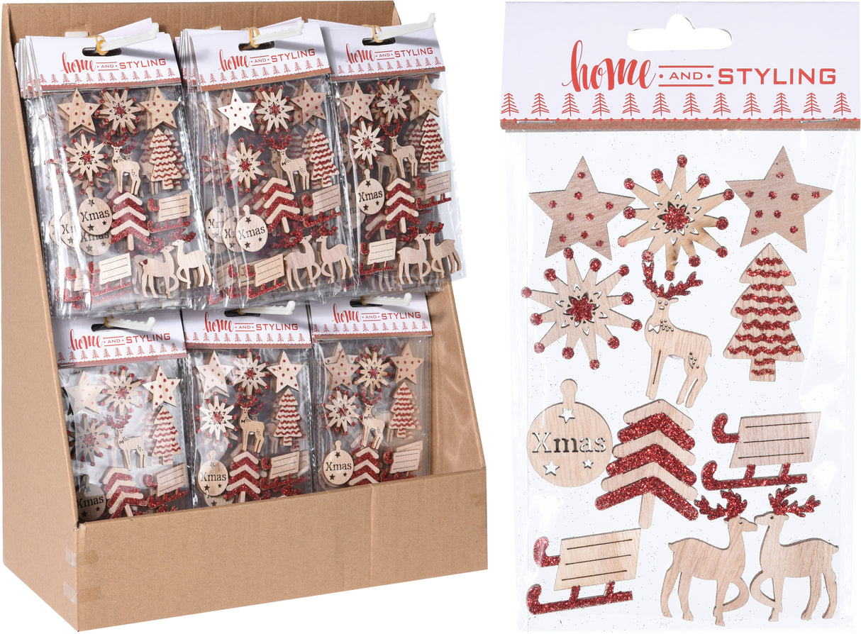 Kimallejoulutarrat puiset 12 kpl/pkt