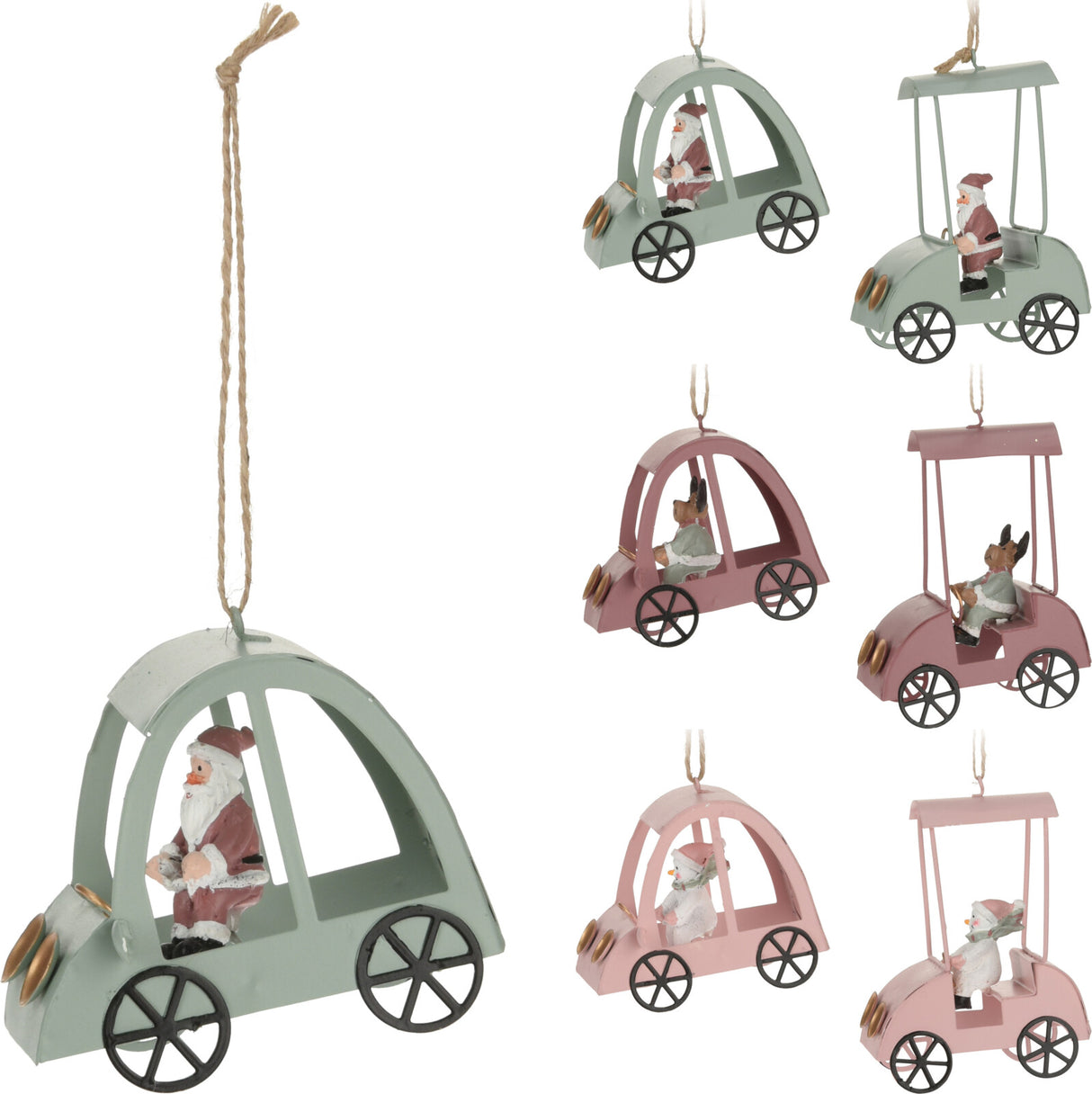 Ripustettava joulukoriste auto 1 kpl/pkt, lajitelma eri vaihtoehtoja