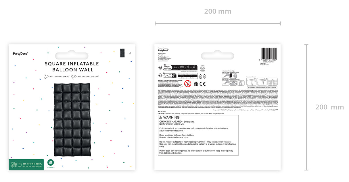 Folioseinä musta 55 x 110 cm