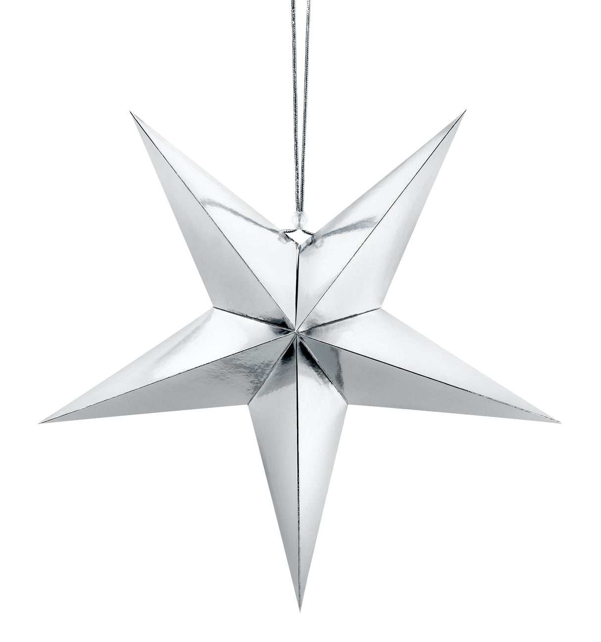 Tähtikoriste pahvia 45 cm hopeanvärinen 1 kpl/pkt