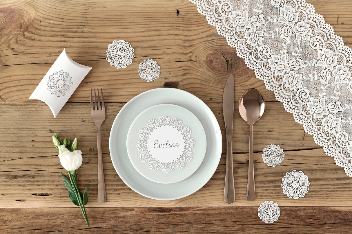 Leveä pitsinauha valkoinen 0,15 x 9 m