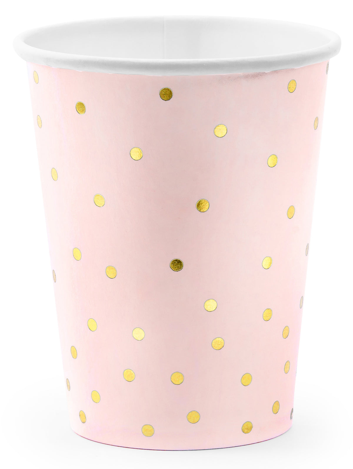 Polka dots pahvimuki vaaleanpunainen 6 kpl/pkt