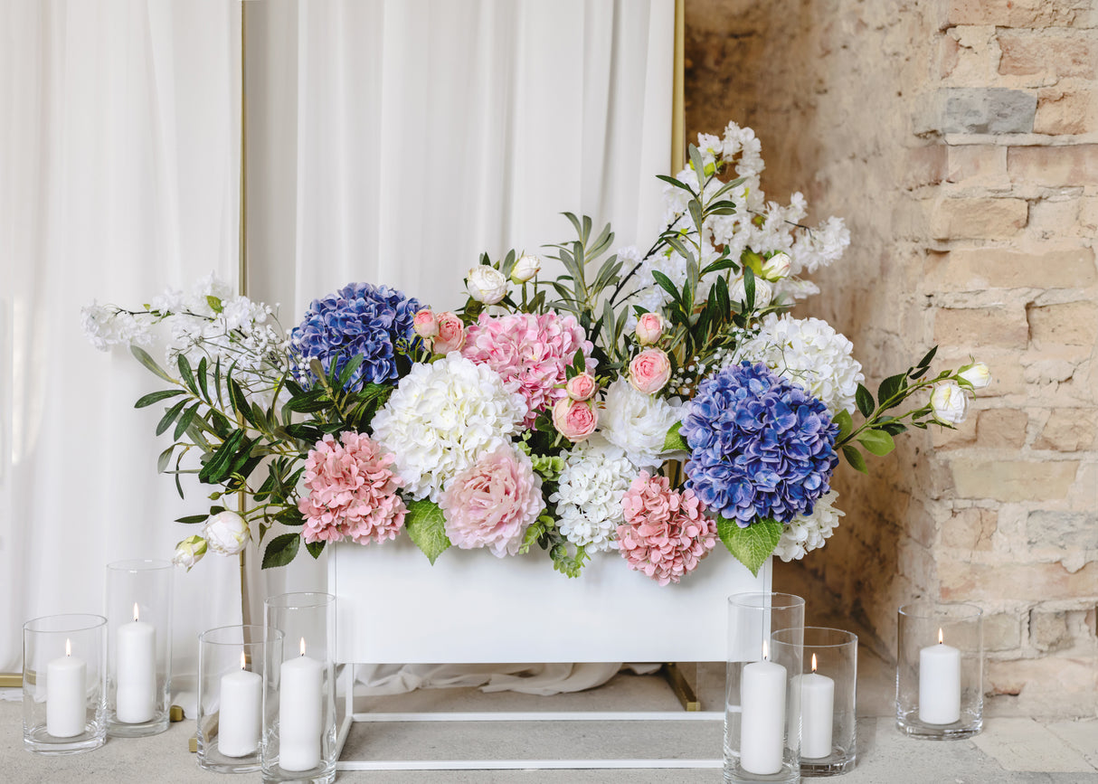 Ruusu kahdella nupulla 55 cm, vaaleanpunainen