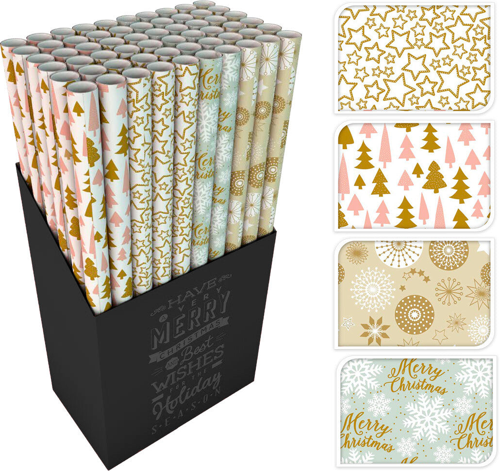 Lahjapaperi jouluaiheet 70 x 200 cm 1 rll/pkt (4 erilaista vaihtoehtoa)