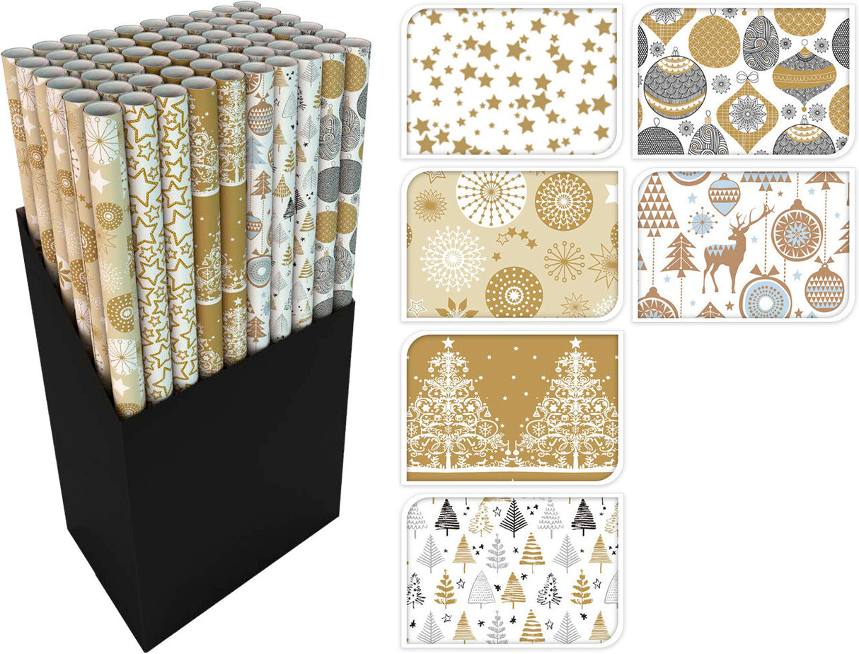 Lahjapaperi jouluaiheet 70 x 200 cm 1 rll/pkt (6 erilaista vaihtoehtoa)