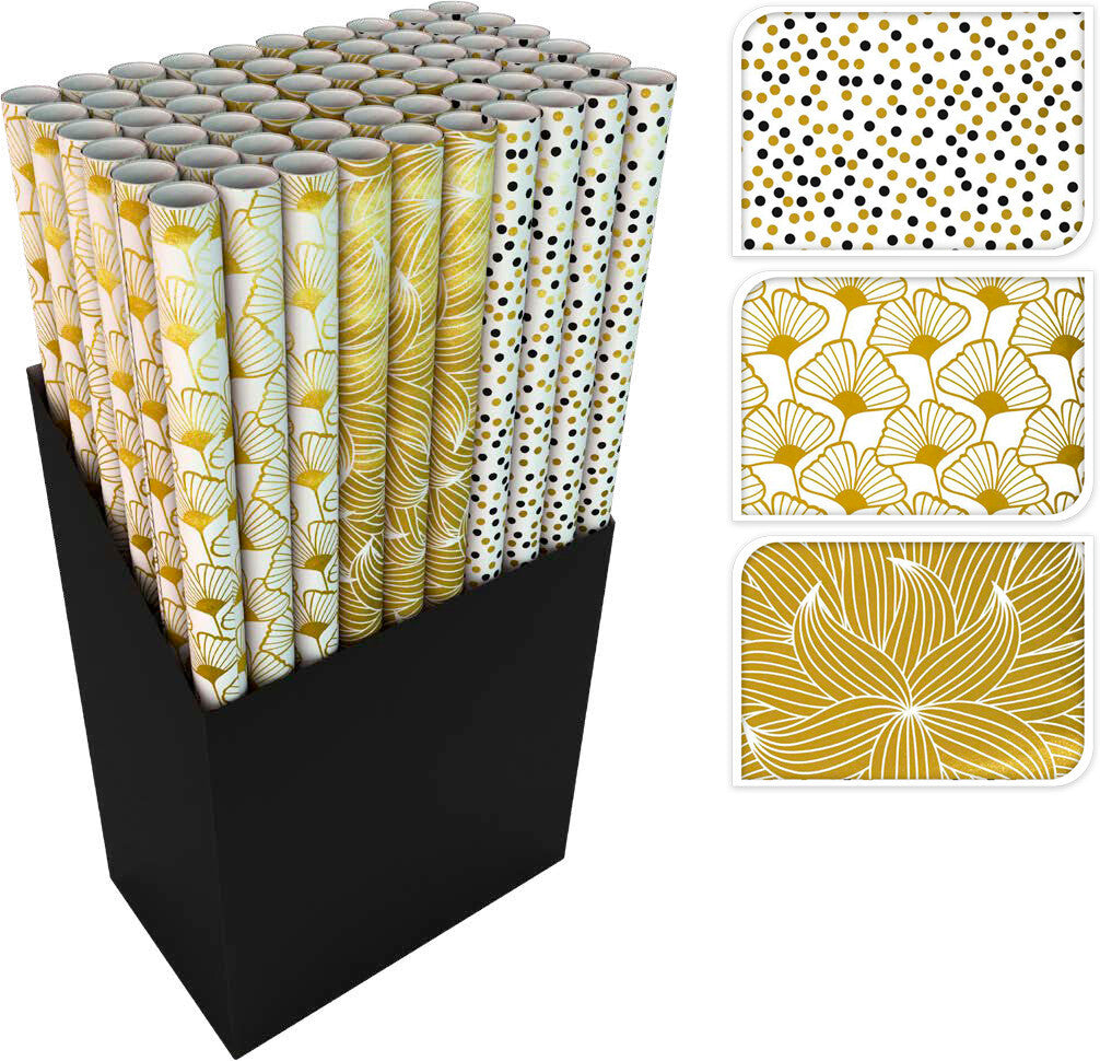 Lahjapaperi jouluaiheet 70 x 200 cm 1rll/pkt, lajitelma 3 erilaista