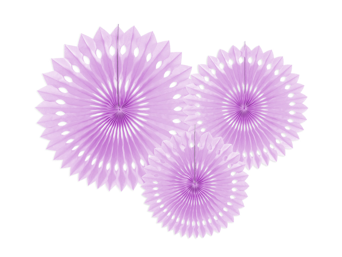 Paperiviuhkakoriste, liila 20-30 cm, 3 kpl/pkt