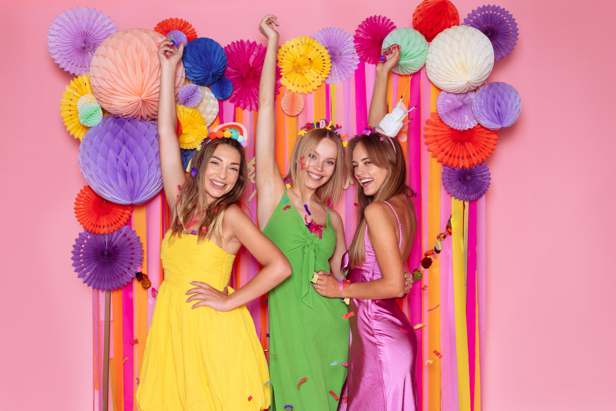 Paperiviuhkakoriste, liila 20-30 cm, 3 kpl/pkt