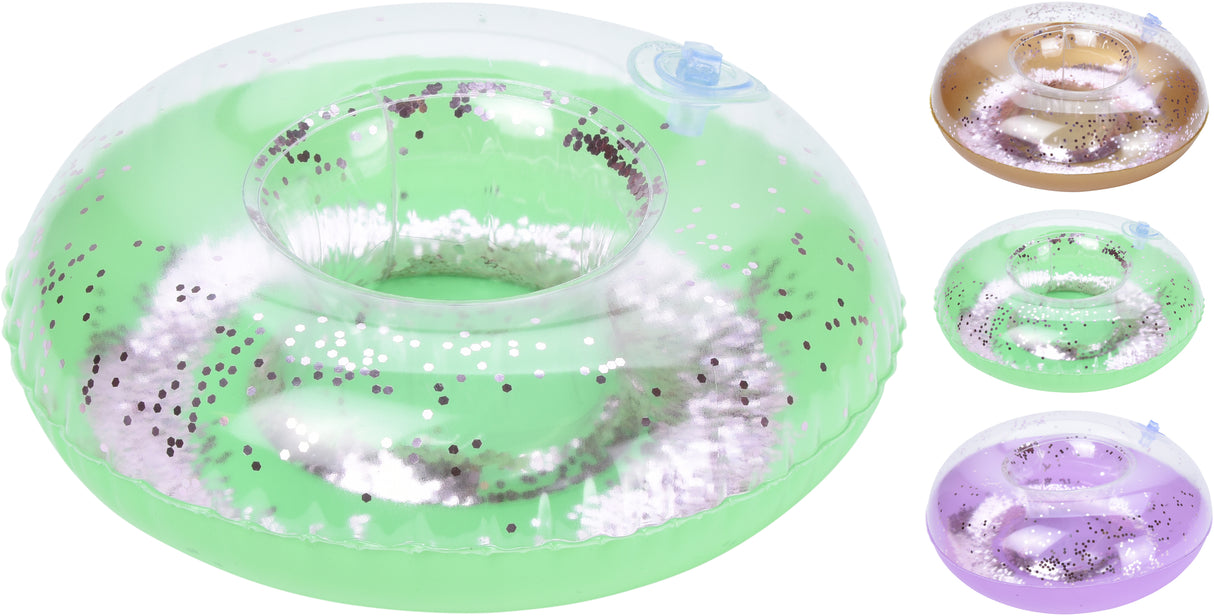 Juomatölkinpidike puhallettava kimallerengas 1 kpl lajitelmatuote