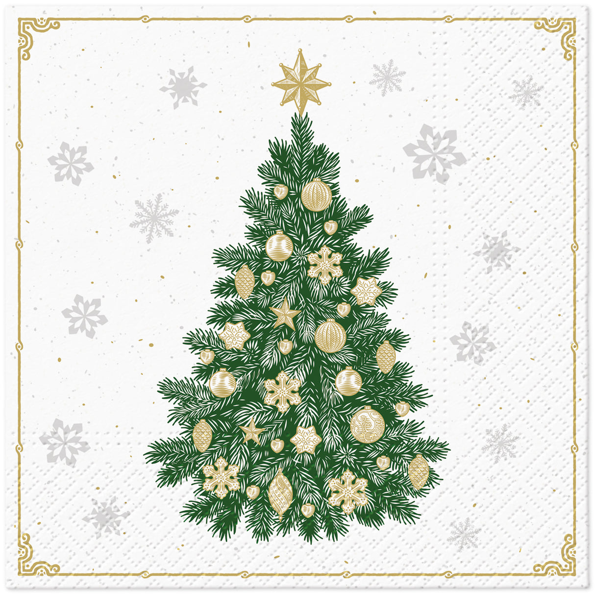 Suuri lautasliina 33 x 33 cm joulukuusi 20 kpl/pkt