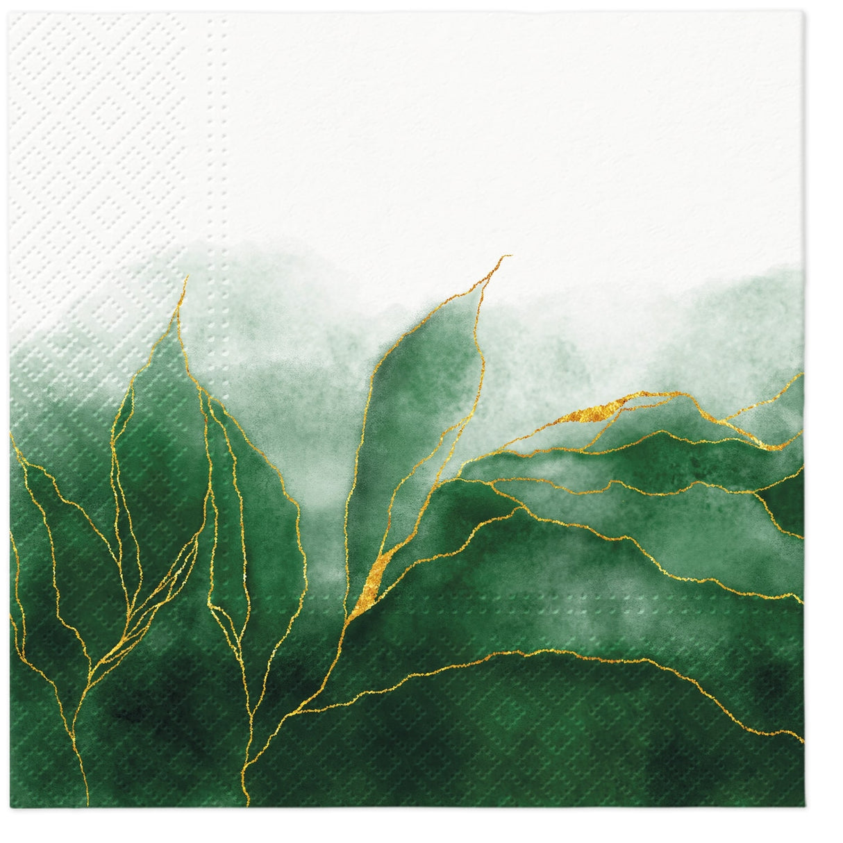 Vesiväriunelmia vihreä suuri lautasliina 33 x 33 cm 20 kpl/pkt