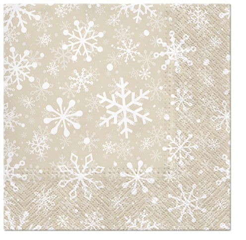 Lumitähdet lautasliina beige 33 x 33 cm 20 kpl/pkt