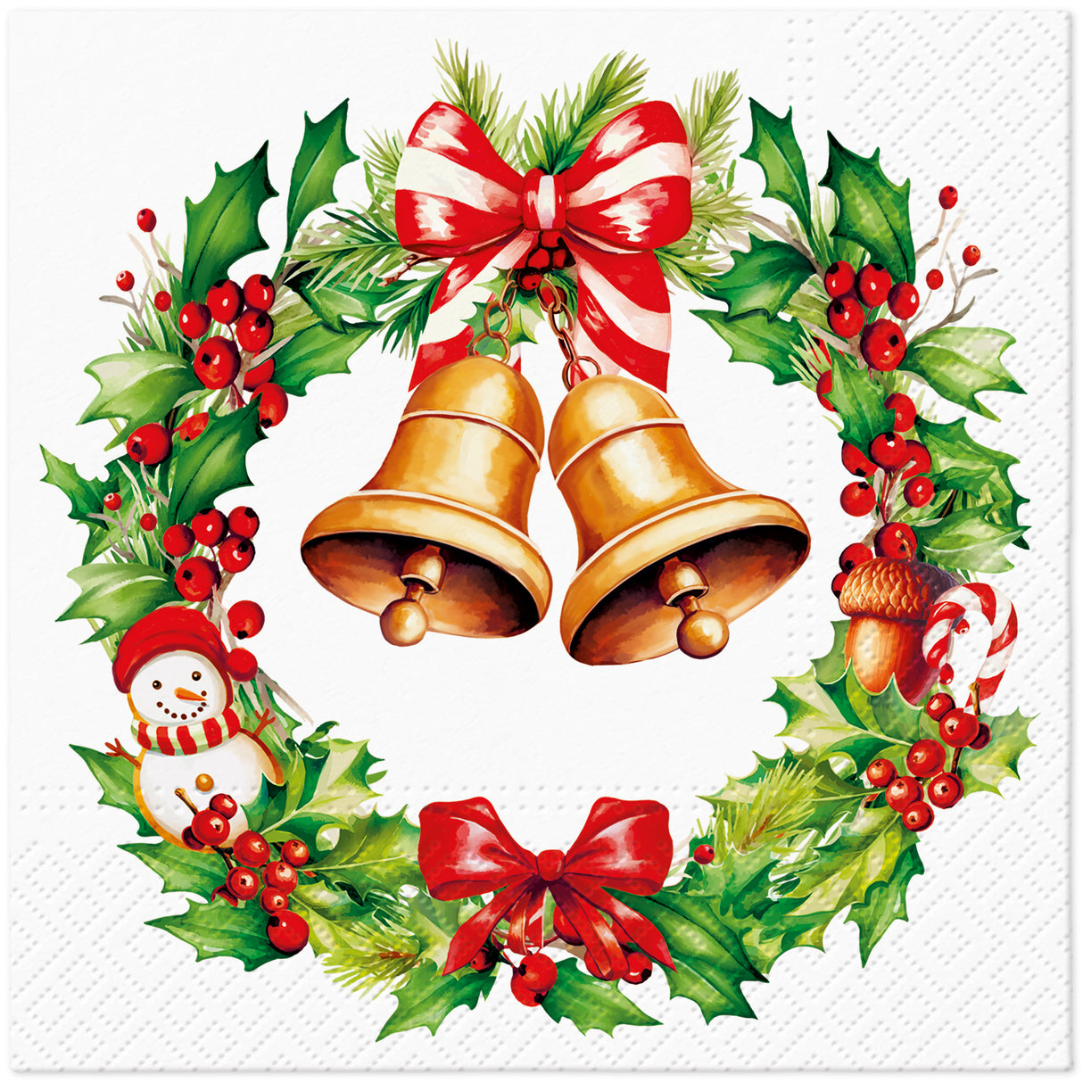 Suuri lautasliina 33 x 33 cm kranssi 20 kpl/pkt