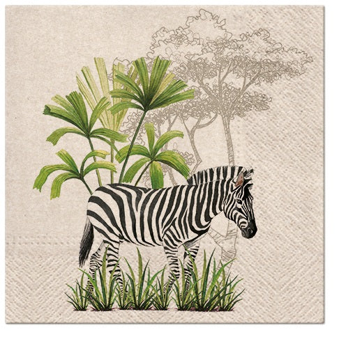 Lounaslautasliina 33 x 33 cm eko seepra 20 kpl/pkt