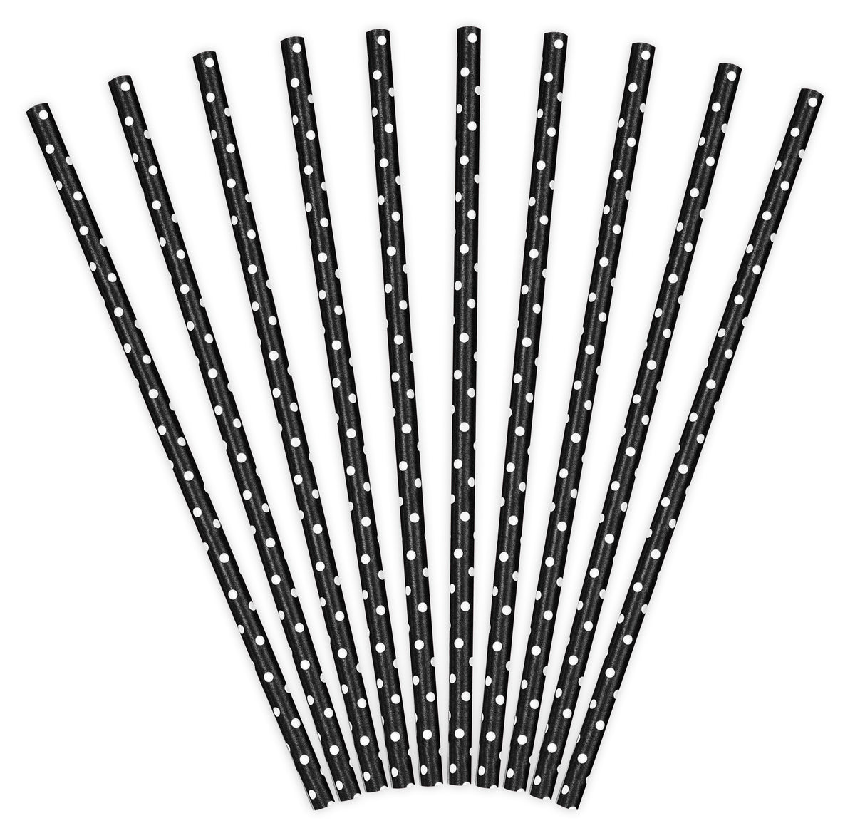 Pahvijuomapilli valkoiset pilkut 10 kpl/pkt