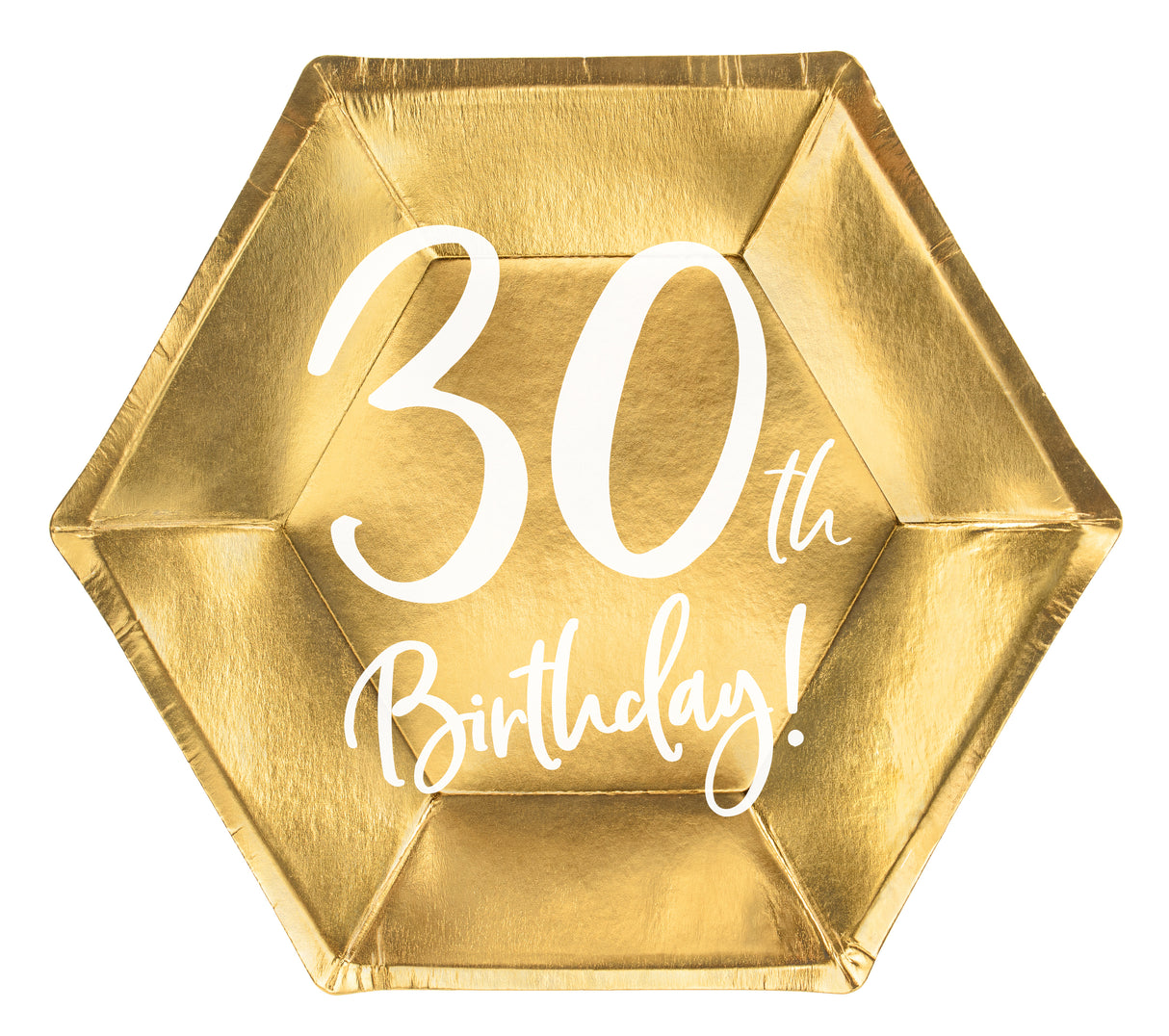 Happy Birthday 30 pahvilautanen korkeakiiltokulta 6 kpl/pkt