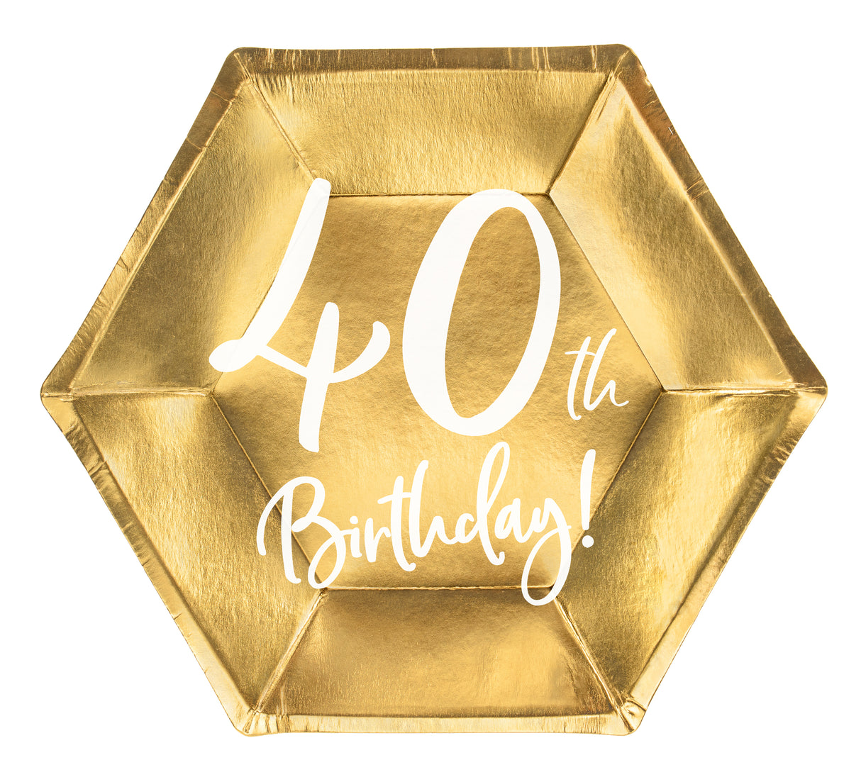 Happy Birthday 40 pahvilautanen korkeakiiltokulta 6 kpl/pkt