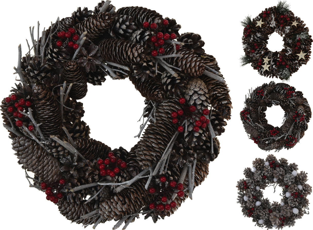 Kranssi kävyt 33 cm