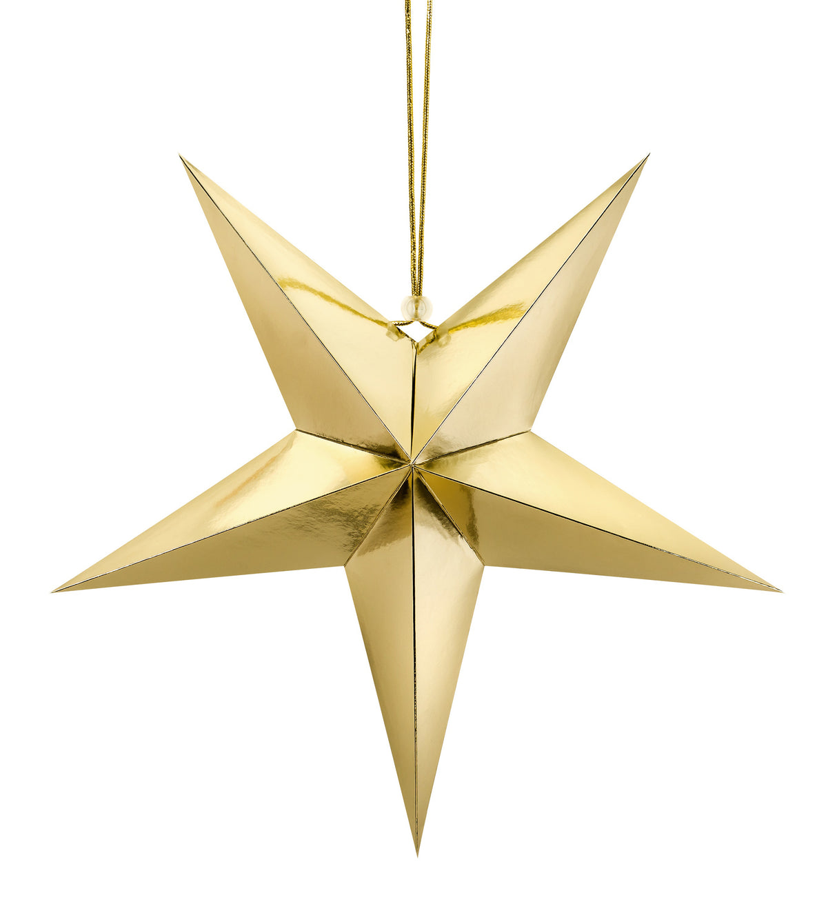 Tähtikoriste pahvia 45 cm kullanvärinen 1 kpl/pkt