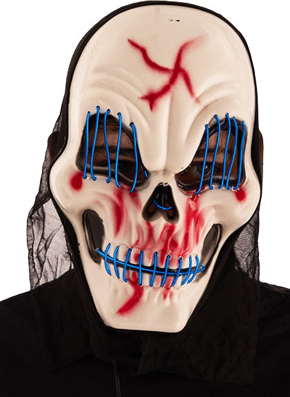 Naamari pääkallo led-valoilla