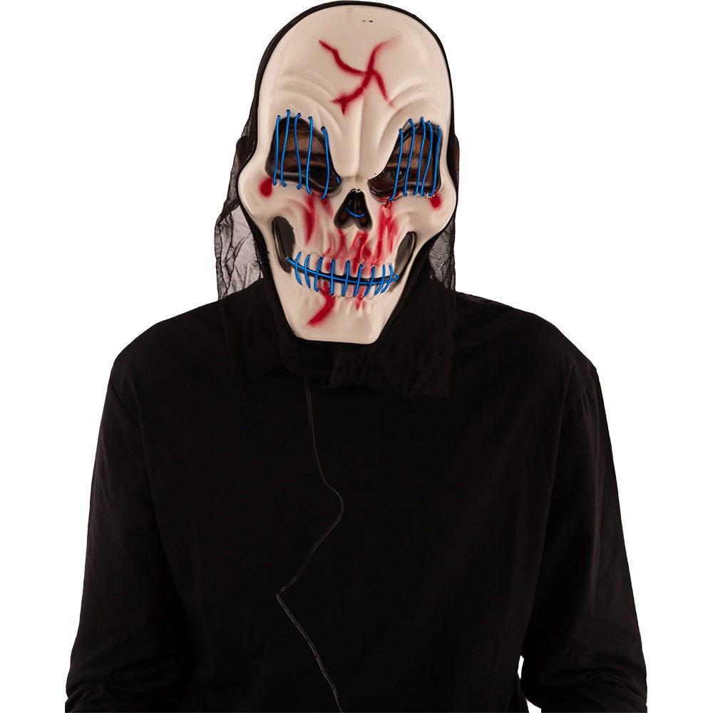 Naamari pääkallo led-valoilla