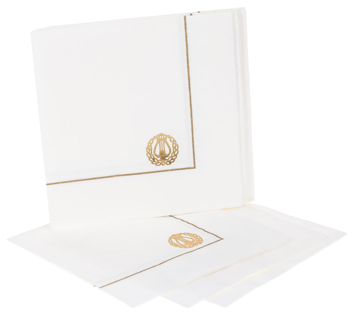 Ylioppilas lyyra pieni lautasliina valkoinen 12 kpl/pkt