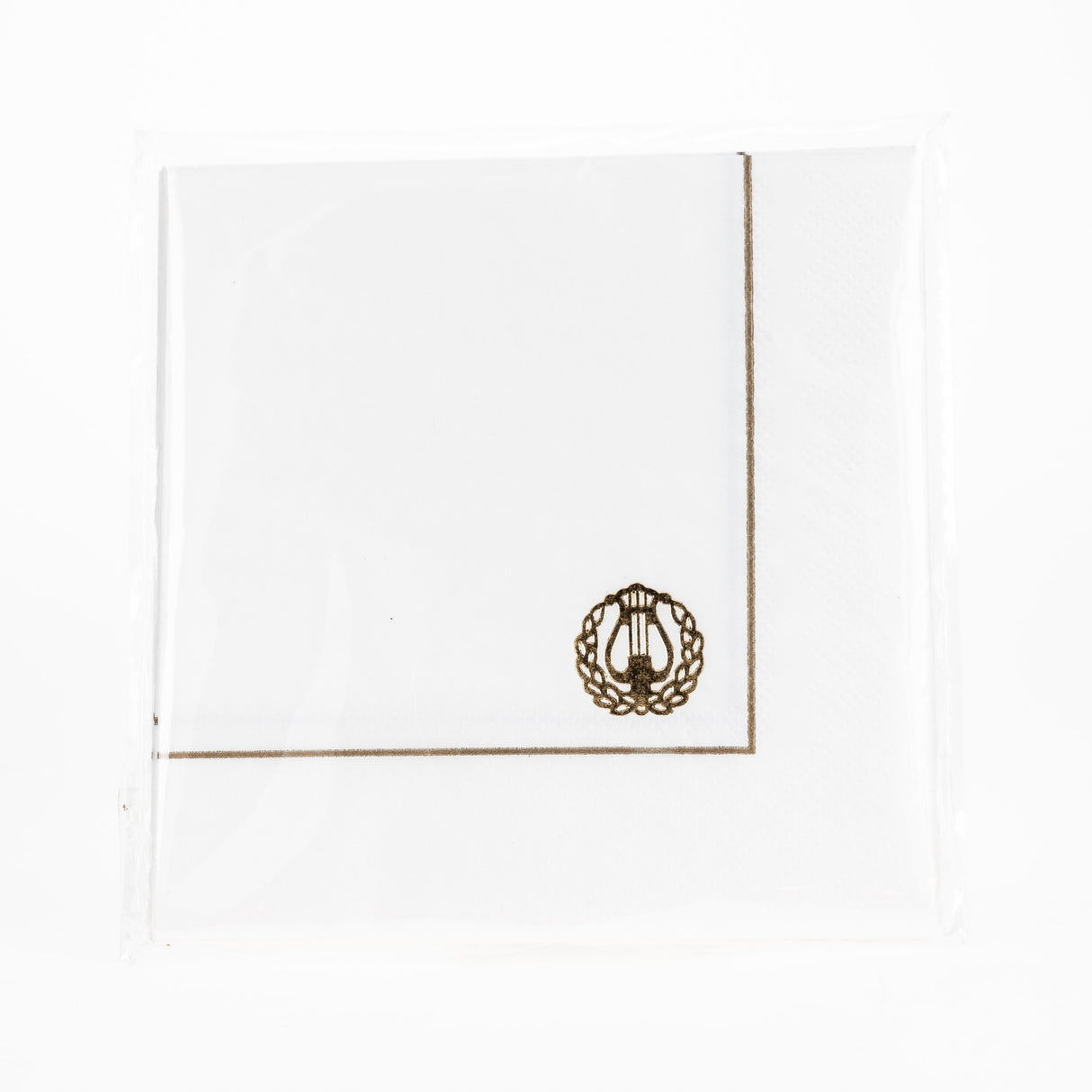 Ylioppilas lyyra pieni lautasliina valkoinen 12 kpl/pkt