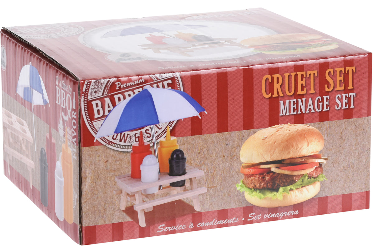 Mausteteline aurinkovarjolla