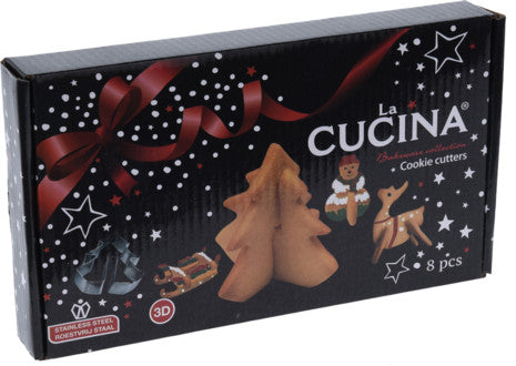 Piparkakkumuotti talvinen metsä 8 osaa/pkt