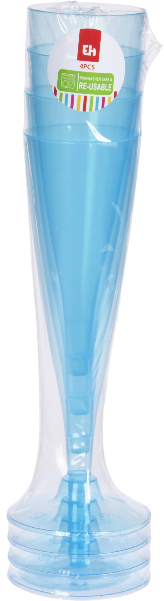 Shampanjalasi värikäs konepestävä 150 ml 4 kpl/pkt, lajitelmatuote 4 erilaista