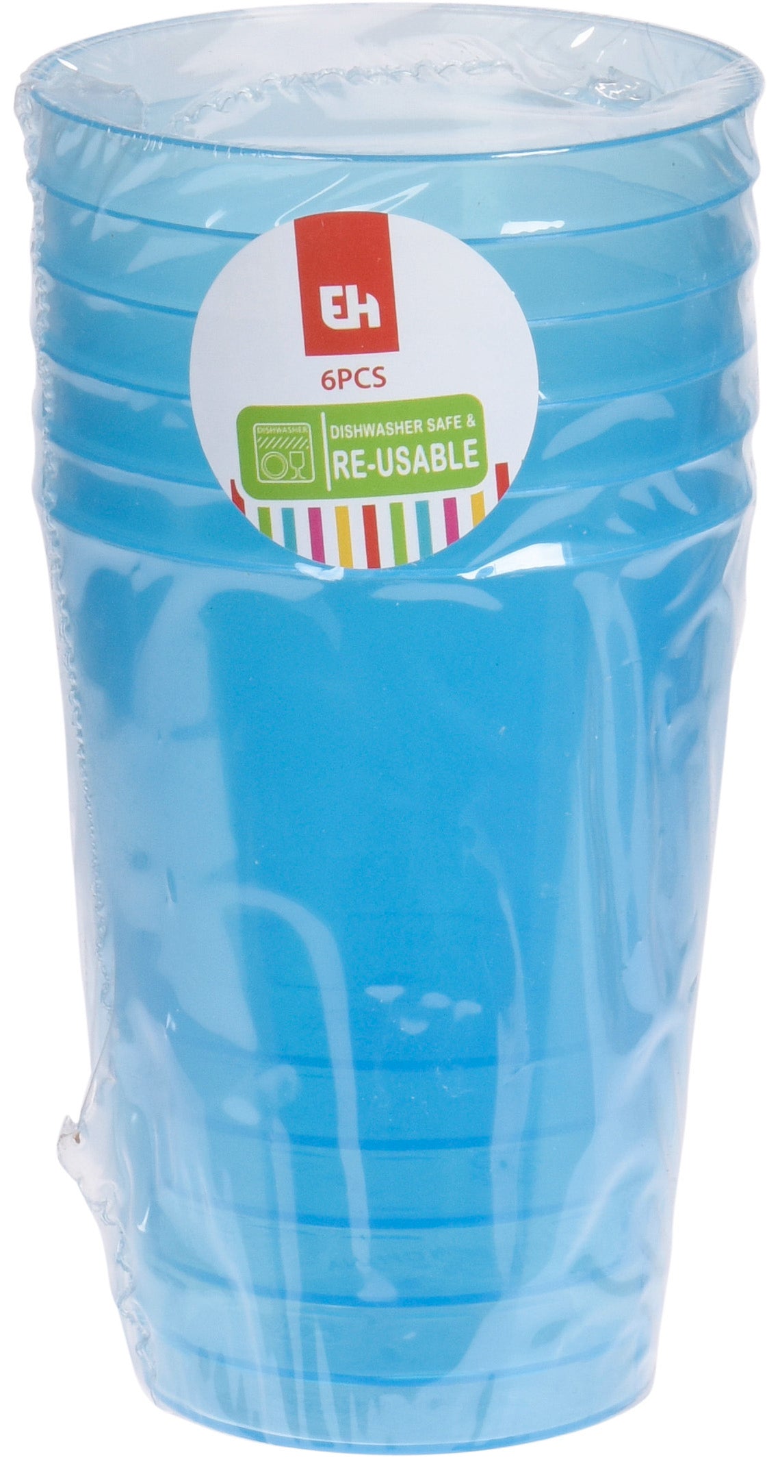 Juomalasi kirkkaat värit 6 kpl/pkt, lajitelmatuote 4 eri värivaihtoehtoa