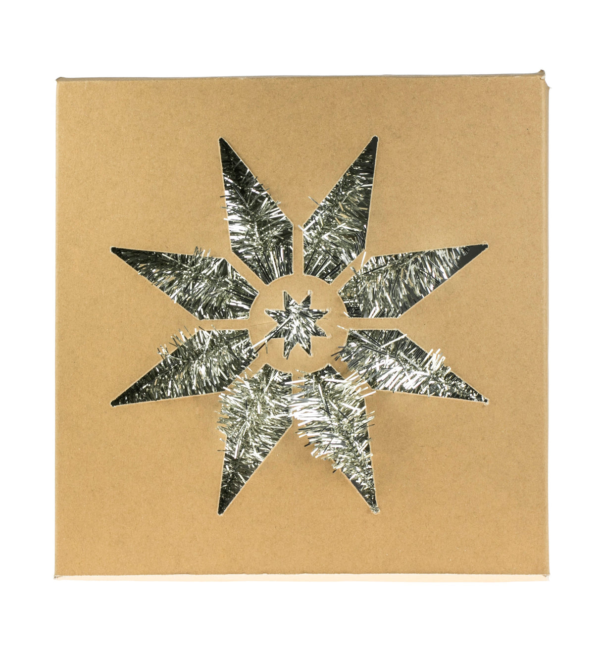Joulukuusentähti eko hopeanvärinen 24 cm