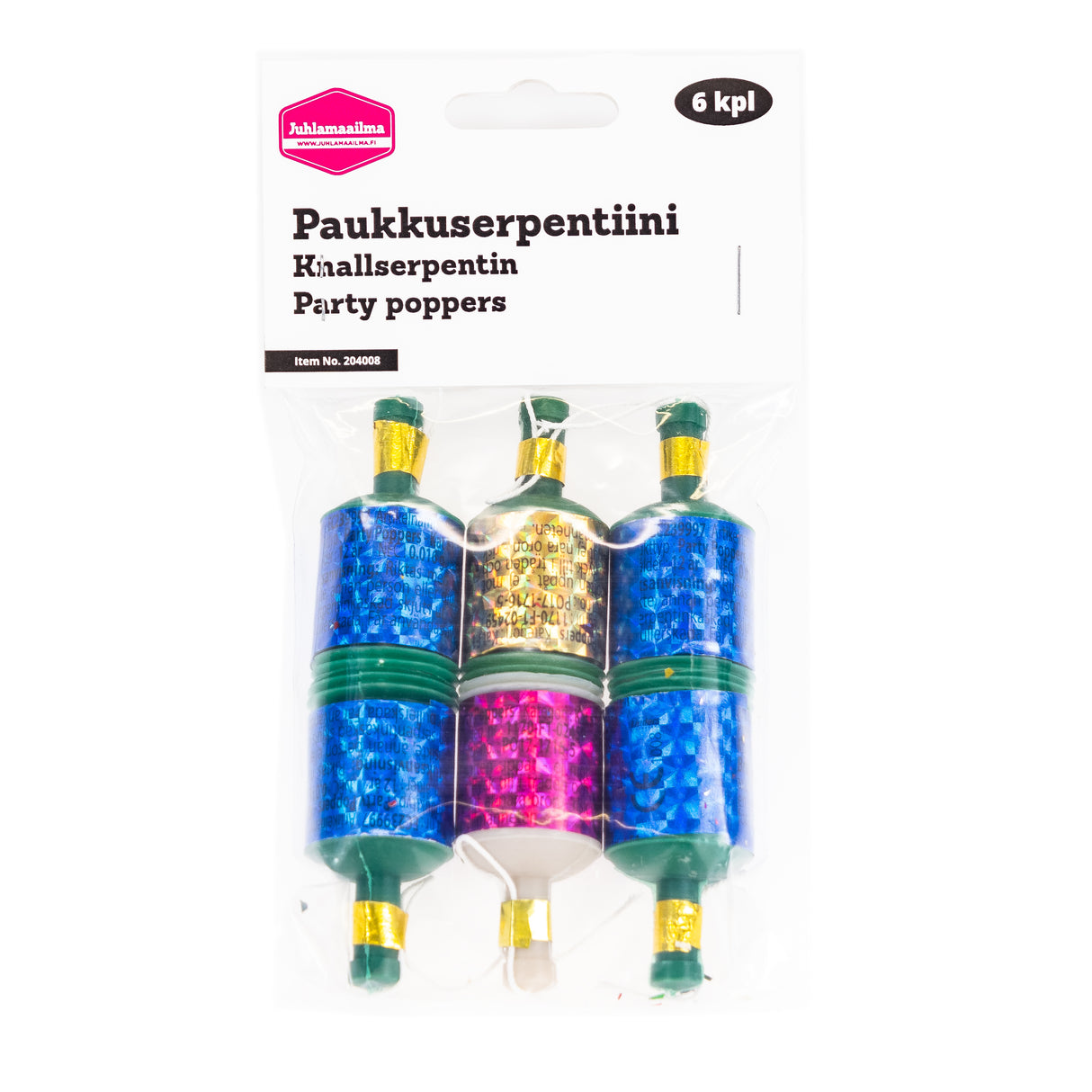 Paukkuserpentiini 6 kpl/pss, K18
